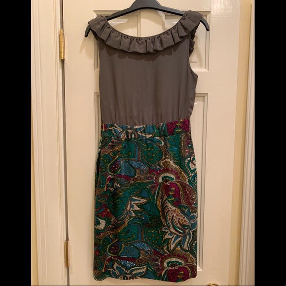 HPx2🎉 Anthropologie (Maeve) Gray & Patterned Dress - Picture 16 of 16